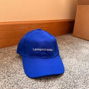 Blue Baseball Cap - I pooped today